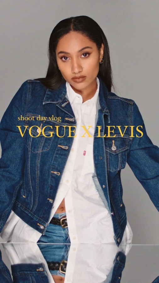 Sophia Thakur in the Vogue x Levi's editorial shoot